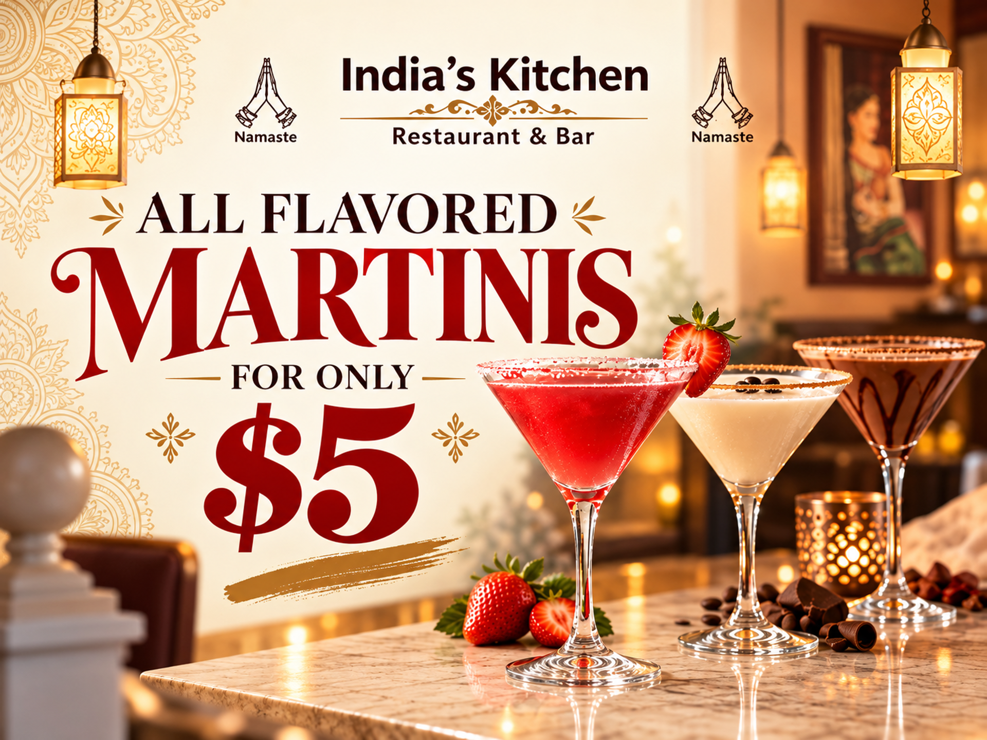 All Flavored Martinis $5