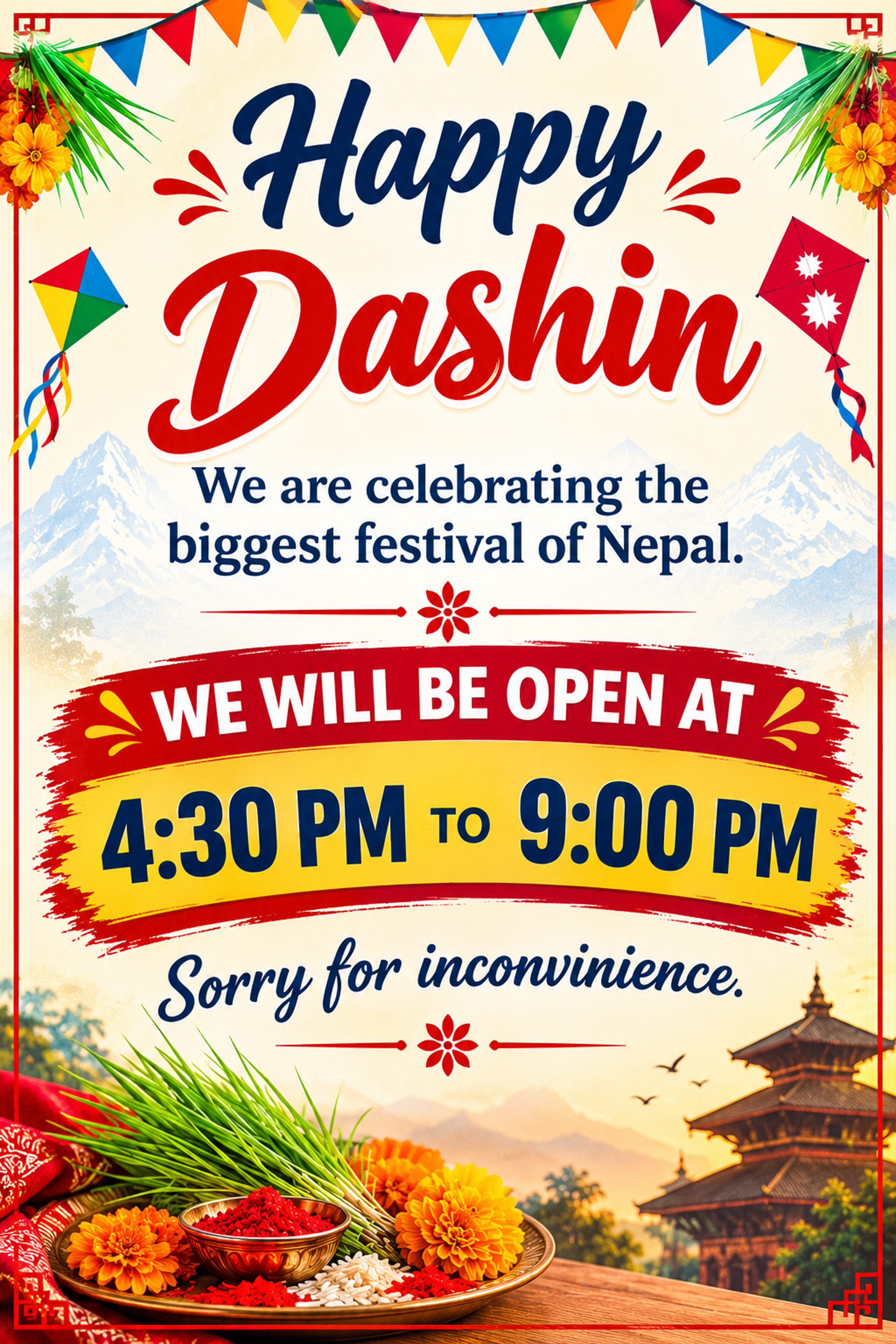 Special Opening Hours