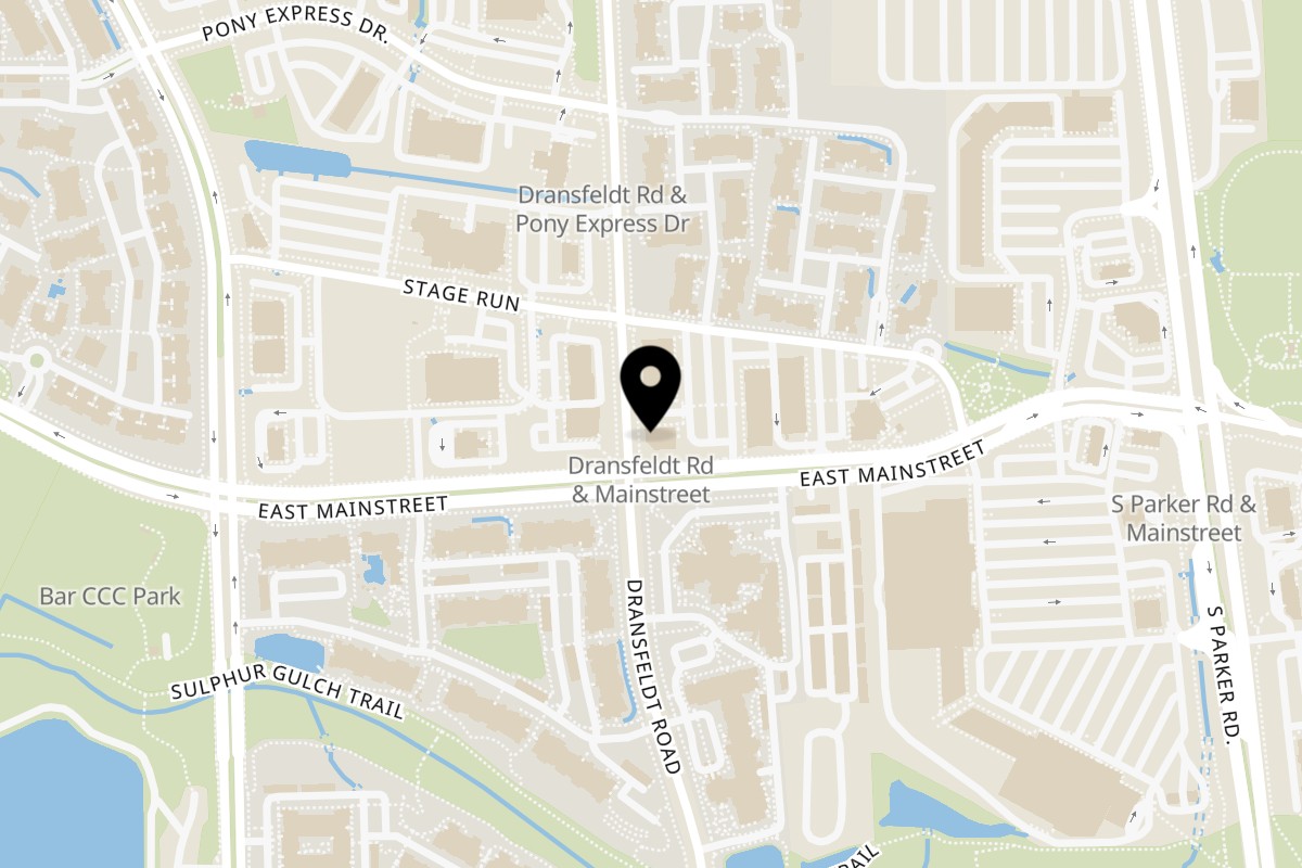 Map showing the location of India's Kitchen Parker (Mainstreet and Dransfeldt) on 18701 Mainstreet in Parker